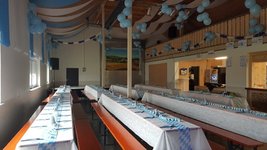 Halle bayrisch dekoriert